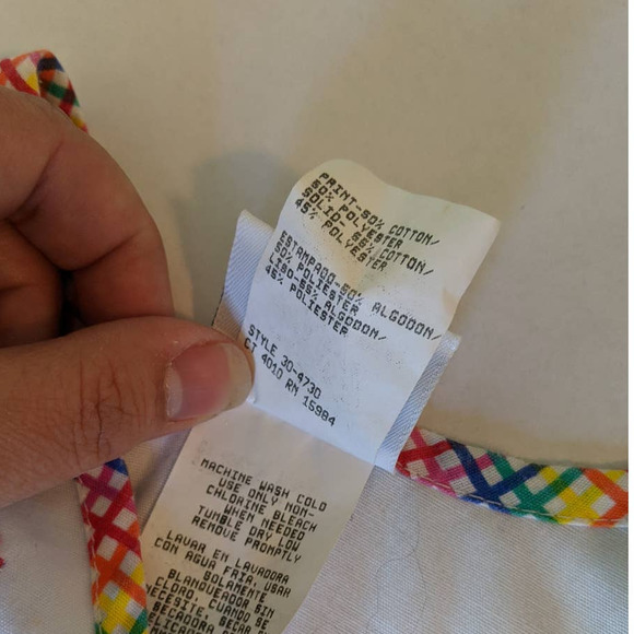 Butterfly Rainbow plaid tank dress  *2 small marks - Picture 6 of 6